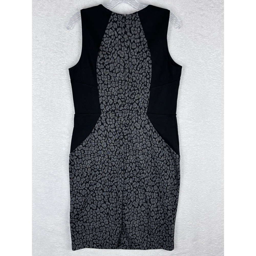 NWT Ann‎ Taylor Black Animal Print Sleeveless Career Dress Size 6